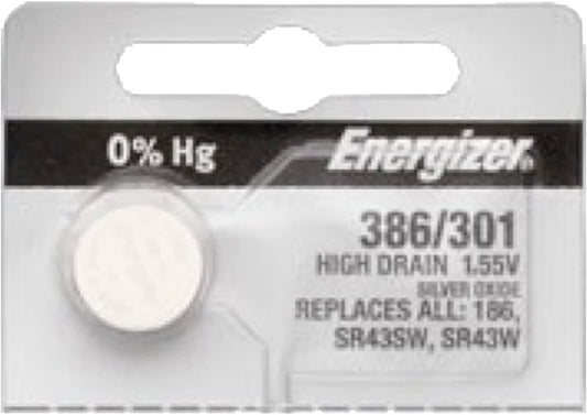 Energizer 1.5 Volt #386/301 Watch/calculator Batts