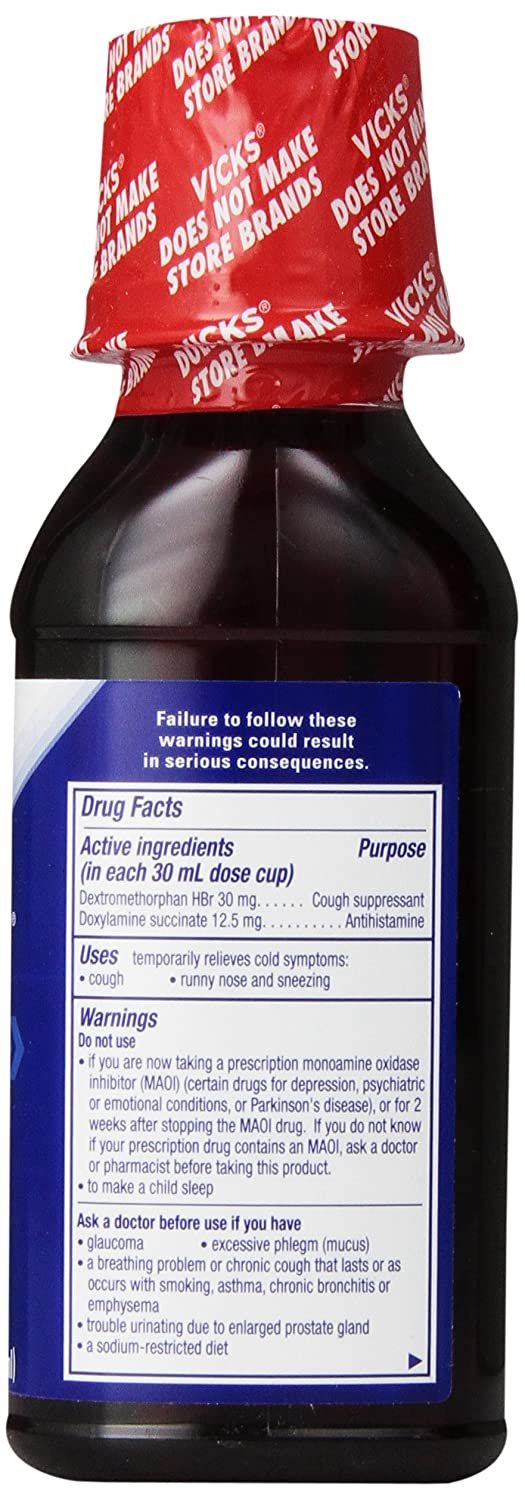 Vicks NyQuil Cough Nighttime Relief, Cherry Liquid, 8 Fl Oz