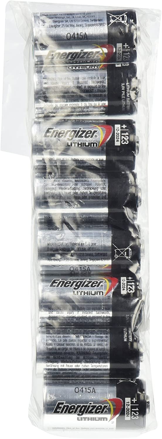 CR123A Energizer Lithium 8 Batteries