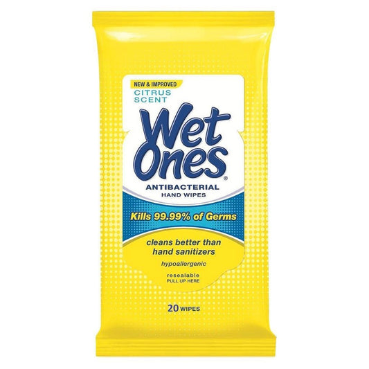 Wet Ones Citrus Antibacte Size 20ct Wet Ones Citrus Antibacterial 20ct