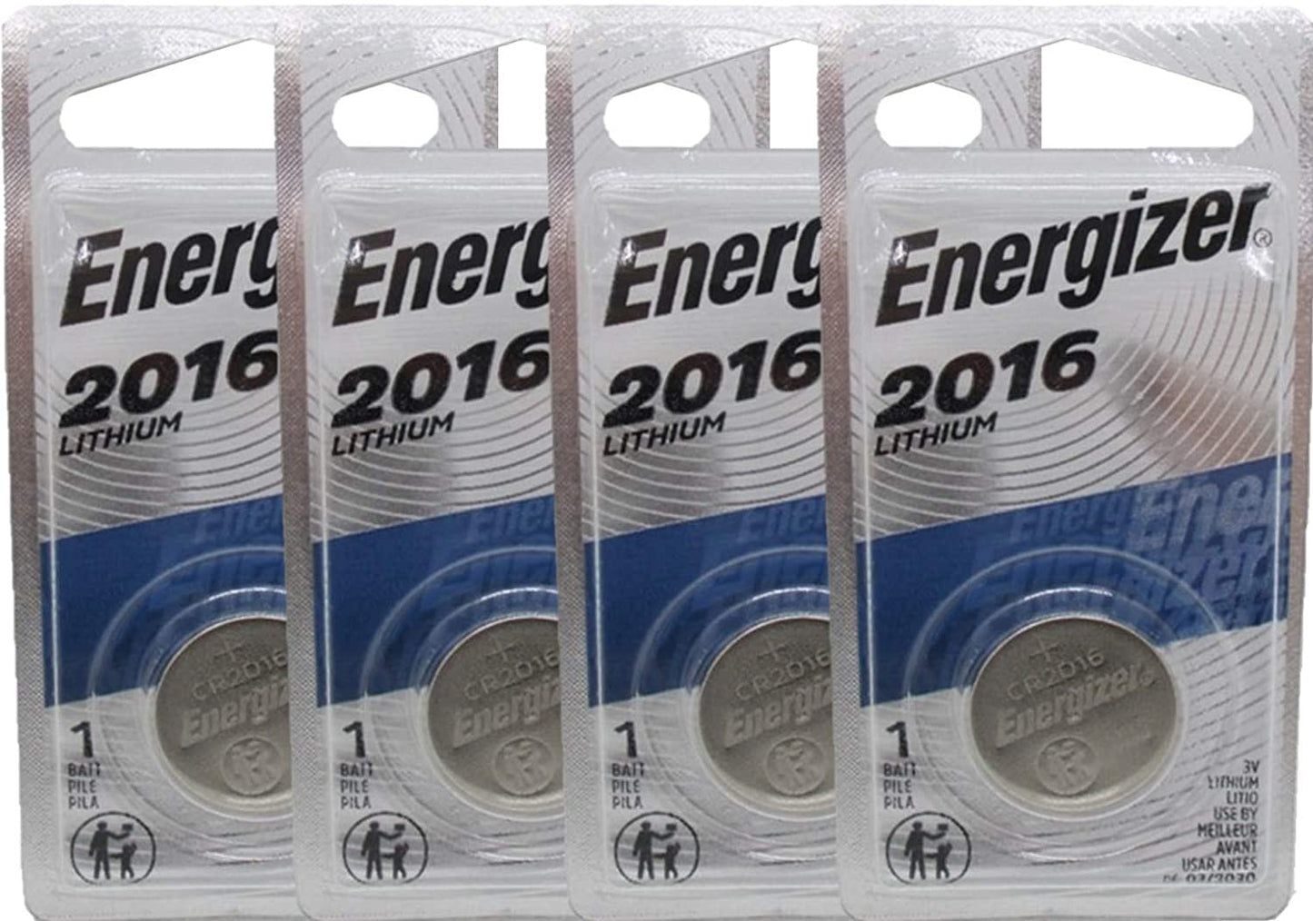 Energizer 2016 3V Lithium Button Cell Battery Original Retail Pack, 2x2 Packs Total of 4 Batteries