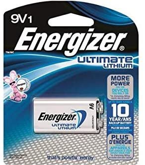 4 x 9 Volt Energizer Ultimate Lithium Batteries (L522)