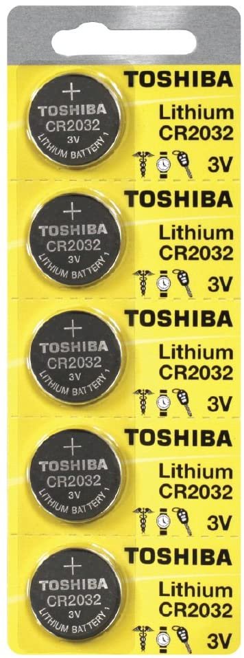 Toshiba CR2032 Battery 3V Lithium Coin Cell (50 Batteries)