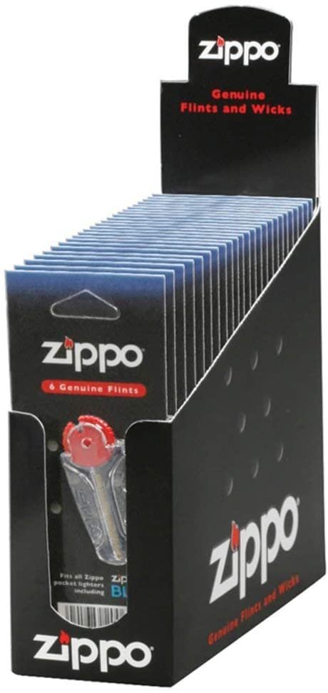 Zippo "Flint Cards", Full Box, 24 Pks, 144 Total Flints, Low Ship, 2406n