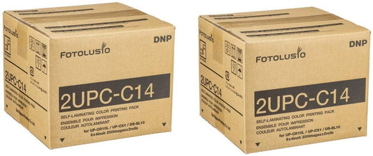TWO BOXES OF 2UPC-C14 Print Pack for the Sony SnapLab Photo Printer - 4"x 6" media kit for Sony Snaplab UP-CR10L, Sony UP-CX1 and DNP DS-SL10.