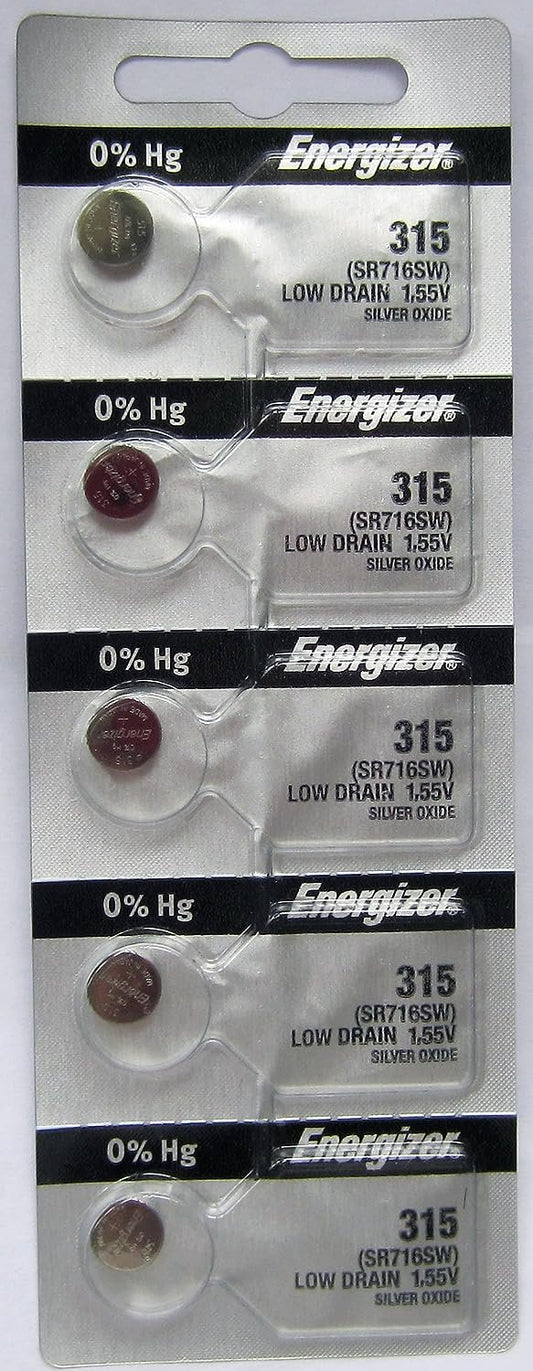 5 315 Energizer Watch Batteries SR716SW Battery New