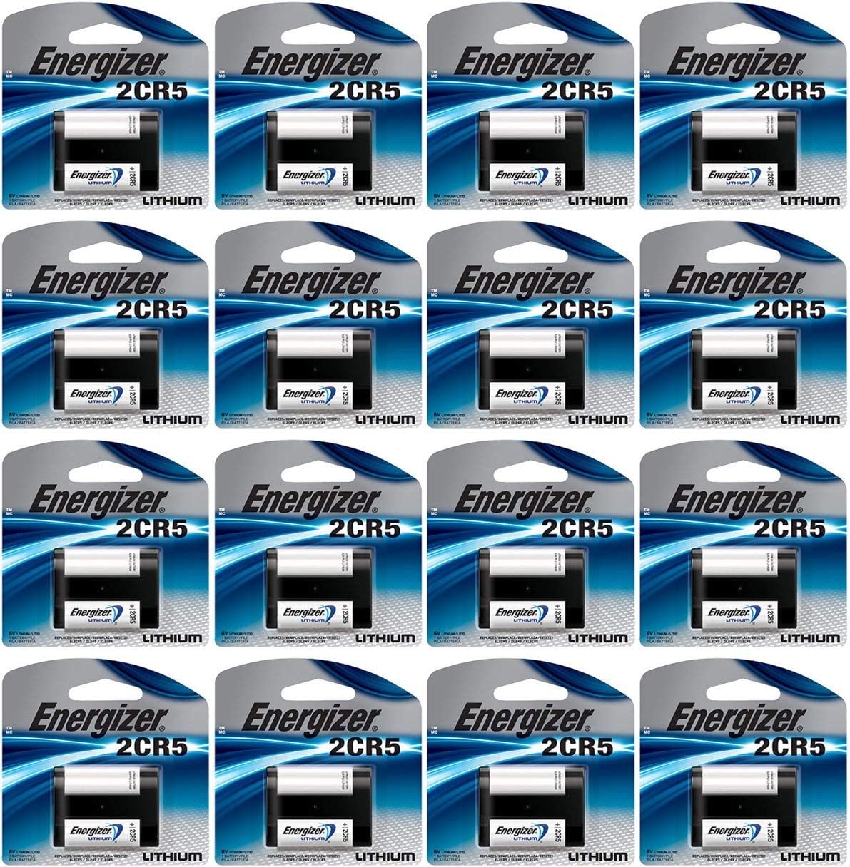 16 X Energizer 2Cr5 6 Volt Lithium Battery (245, Dl245, El2Cr5, Kl2Cr5)