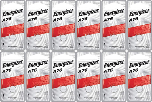 [ Strip of 12 ] Energizer A76/LR44 (A76BP), SR44, L1154, 1.5v Alkaline Batteries