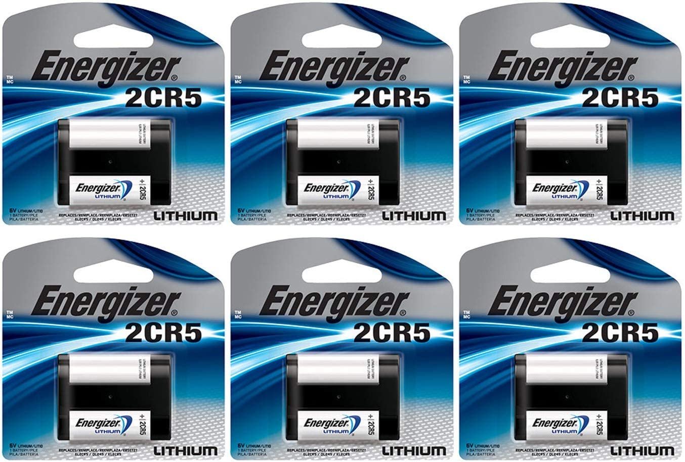 6 Energizer 2CR5 Lithium Camera Photo 6V Batteries