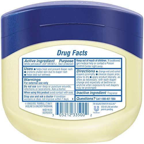 Vaseline Original Petroleum Jelly 13 oz - Hypoallergenic Moisturizer for Dry Skin, Non-Comedogenic Gel
