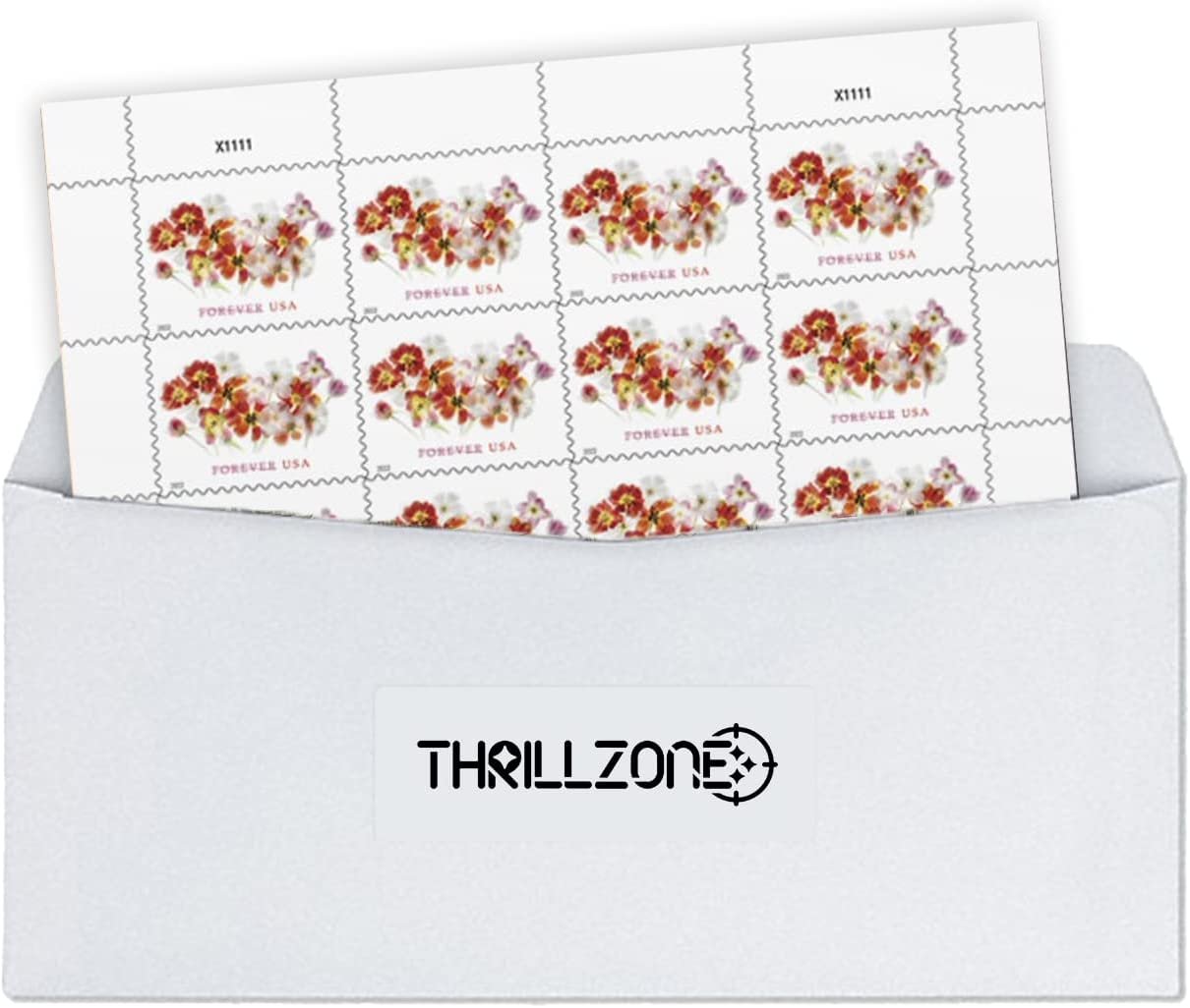 US Postal TULIPS Forever First Class Postage Mailing Stamps for Invitation Wedding Celebration Party Love Valentines Graduation Announcement RSVP Scott 5681 (4 Sheets of 20) - TZ Envelope