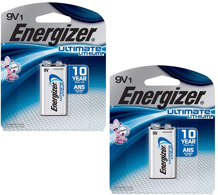 Ultimate Lithium 9V, Long-Lasting Power, 2-Pack.