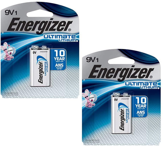 Ultimate Lithium 9V, Long-Lasting Power, 2-Pack.