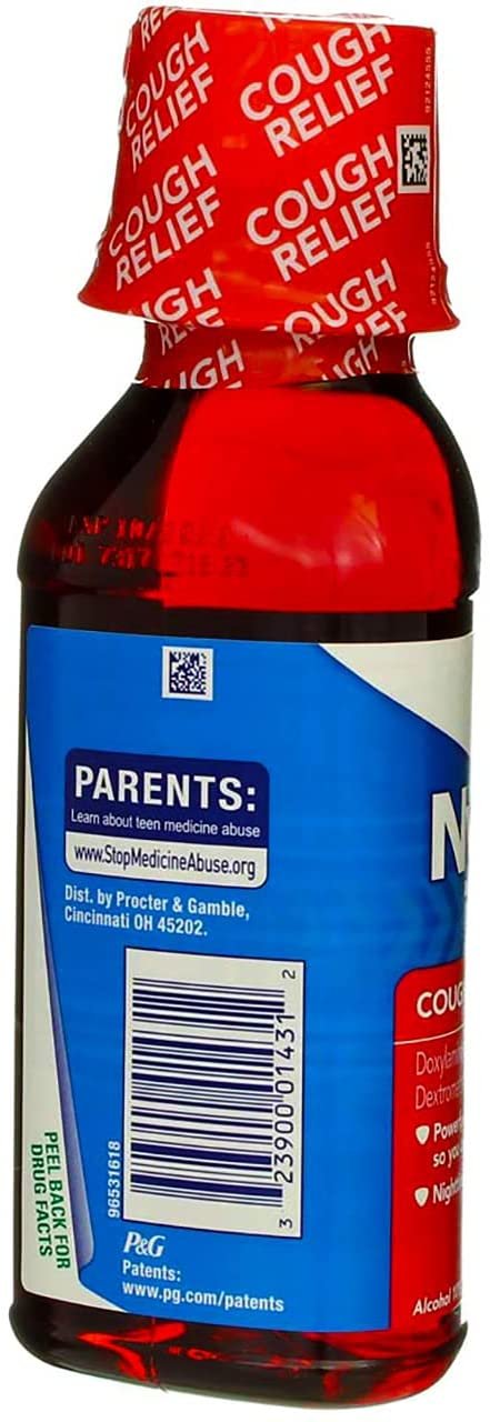 Vicks Nyquil Cough Relief Liquid Cherry 8 oz (Pack of 4)