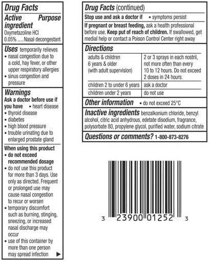 Vicks Sinex Severe Nasal Spray With Menthol 0.50 oz (Pack Of 10)