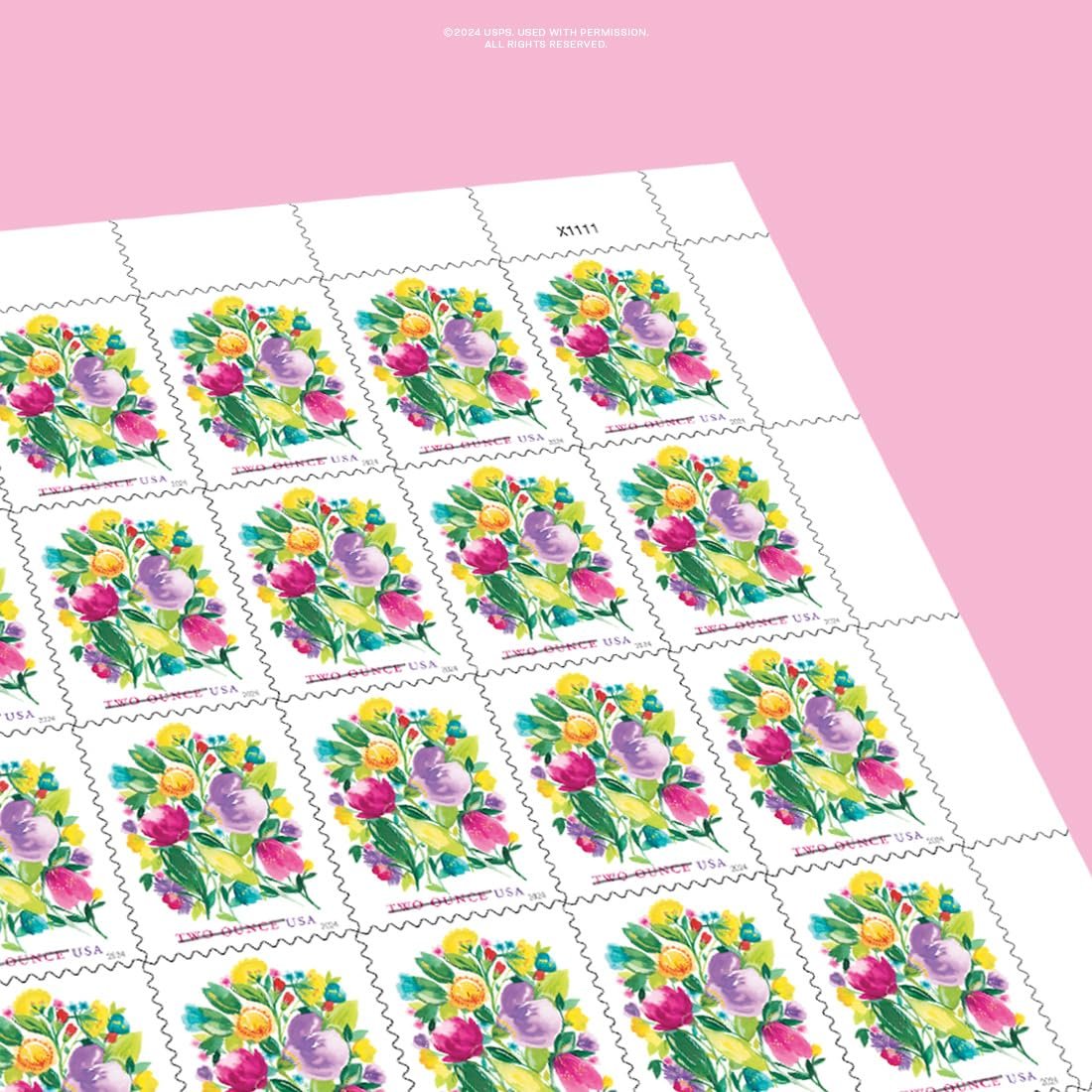 Wedding Blooms Two Ounce (2 oz.) (Sheet of 20) Postage Stamps Scott #5850