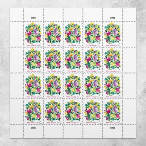 Wedding Blooms Two Ounce (2 oz.) (Sheet of 20) Postage Stamps Scott #5850