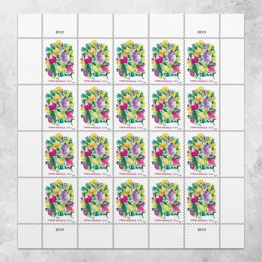 Wedding Blooms Two Ounce (2 oz.) (Sheet of 20) Postage Stamps Scott #5850