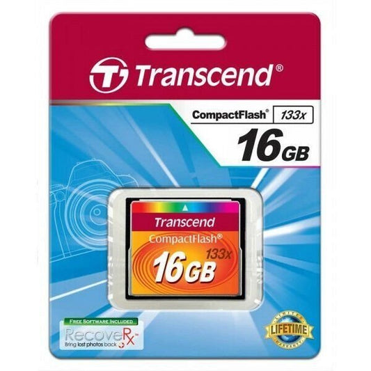 Transcend Compact Flash 16GB 133x 16 GB CF Memory Card Canon Rebel EOS XT XTi