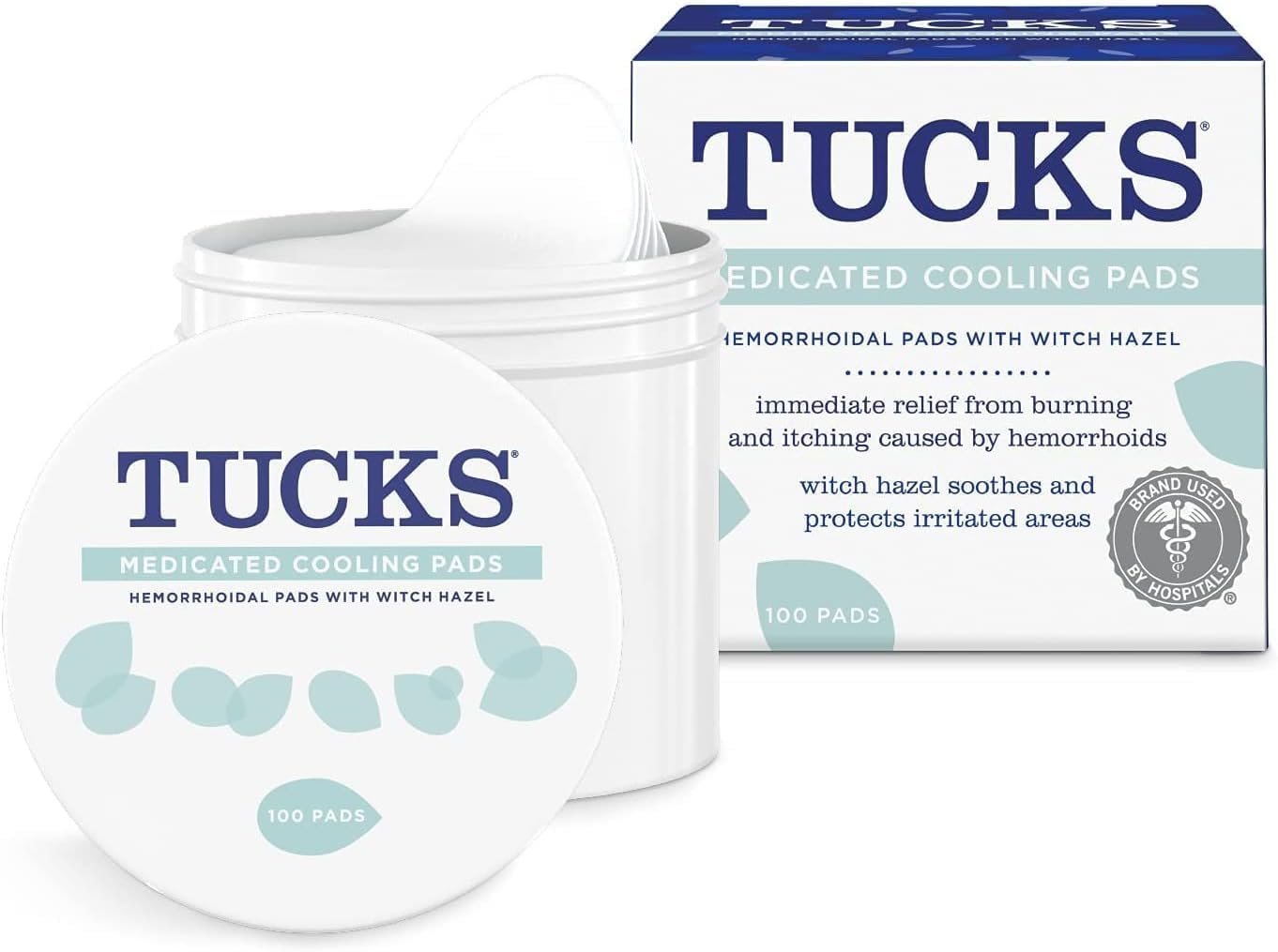 Tucks Medicated Hemorrhoid Cooling Pads. 100 Pads Each (Pack of 2)