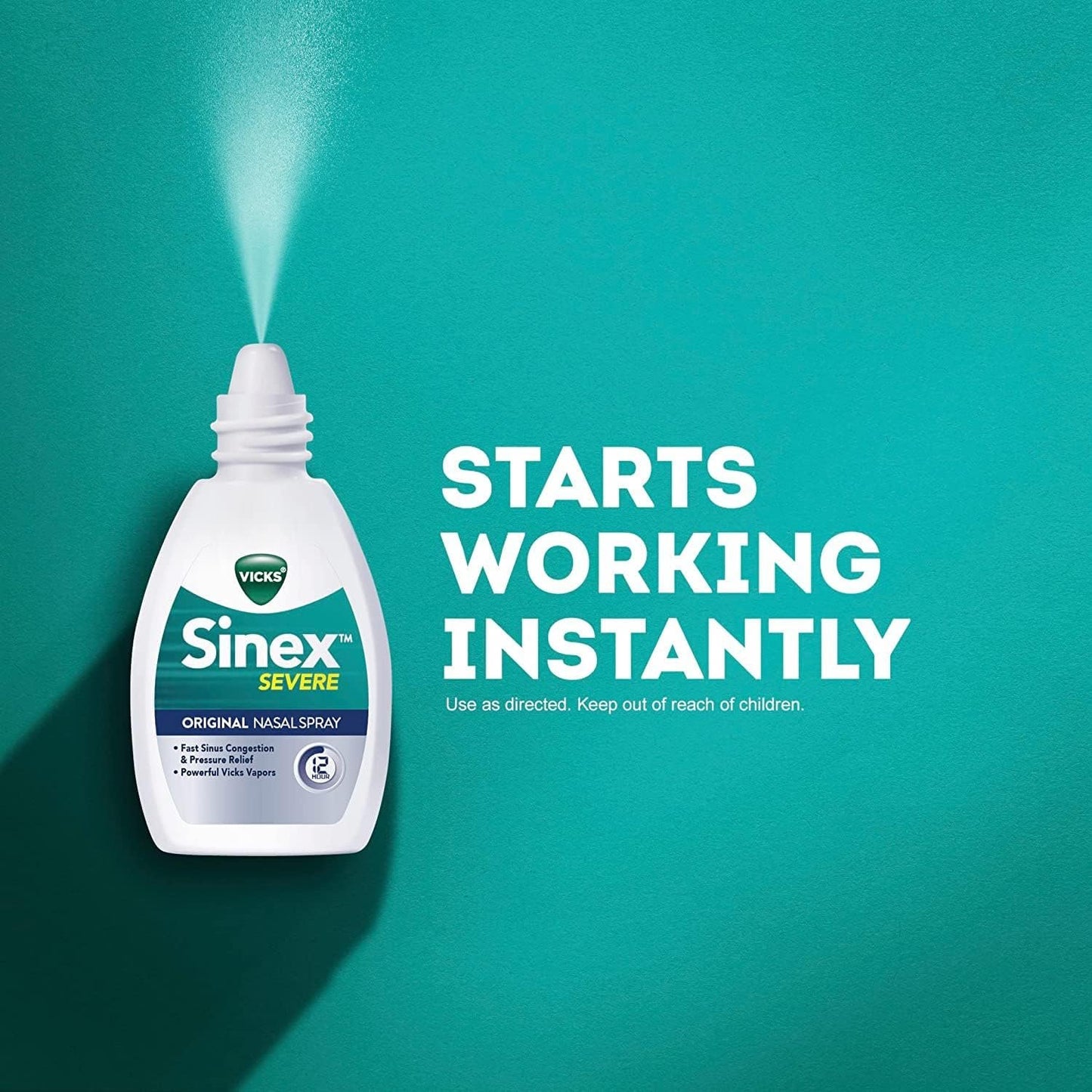 Vicks Sinex Severe Nasal Spray 0.50 oz( Pack of 3)