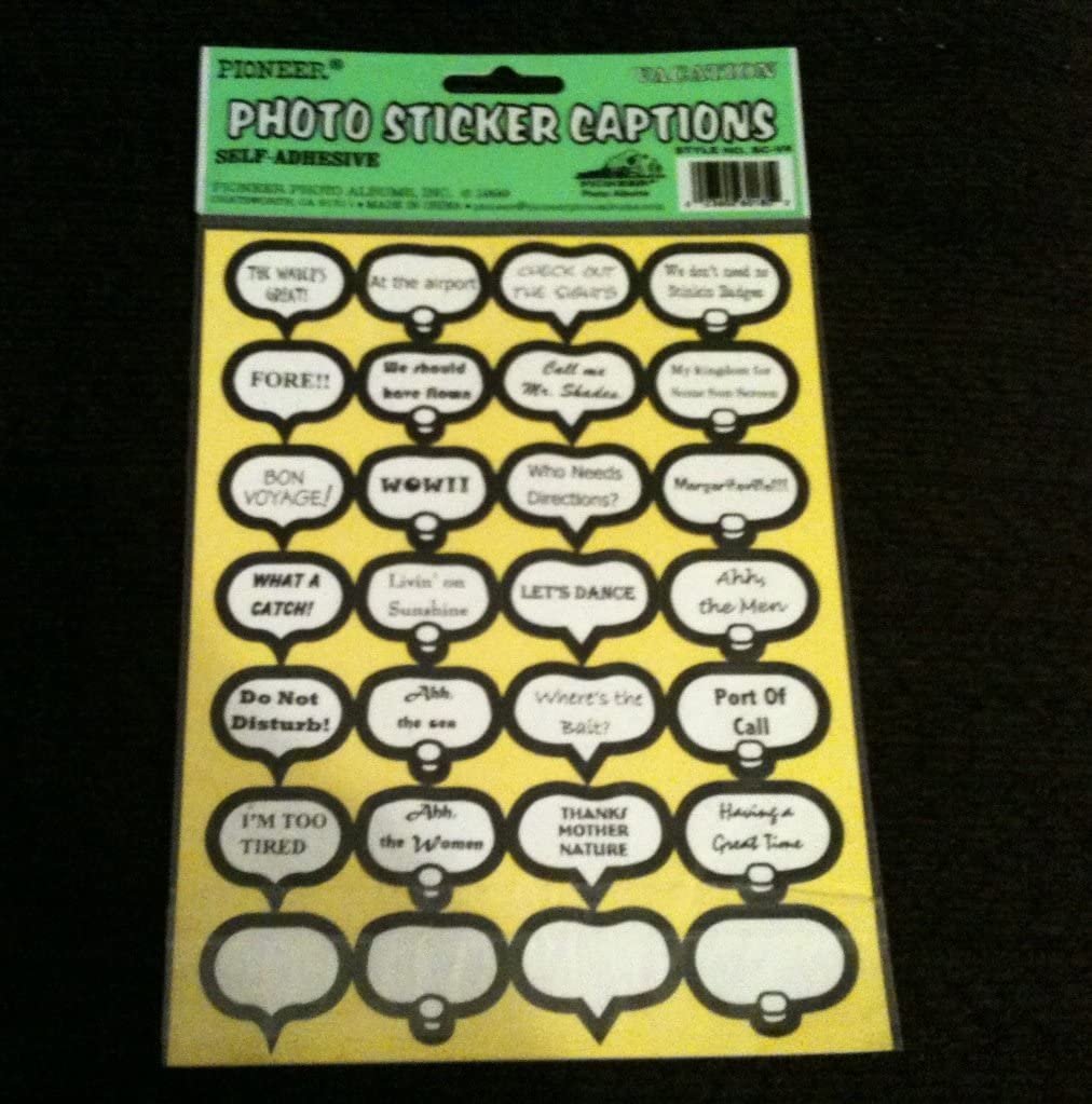 "Vacation" Photo Sticker Captions (56 Assorted Sayings)