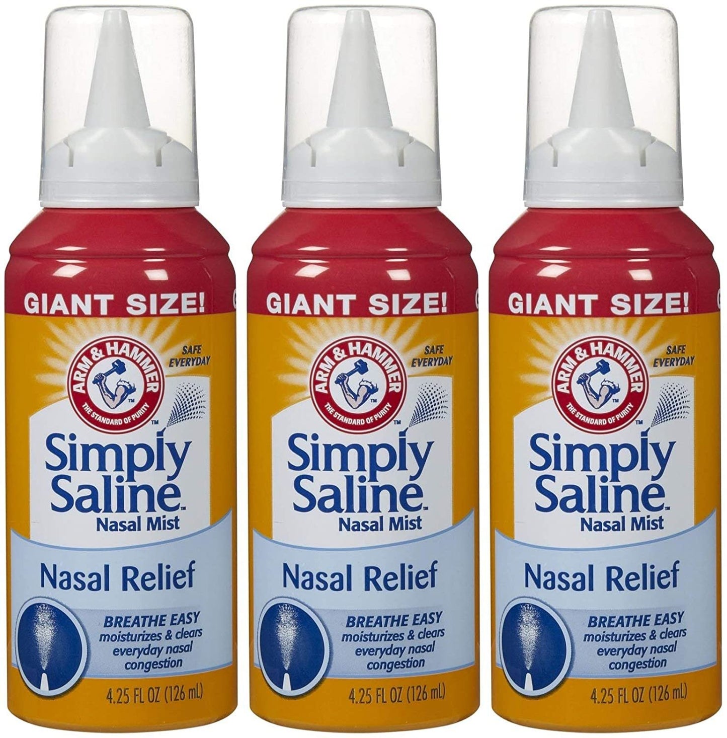 SIMPLY SALINE GIANT SIZE 4.25 OZ, Pack of 3