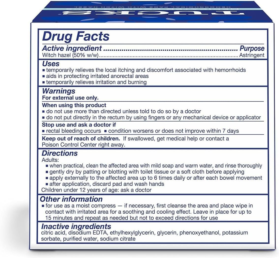 Tucks Medicated Hemorrhoid Cooling Pads. 100 Pads Each (Pack of 2)