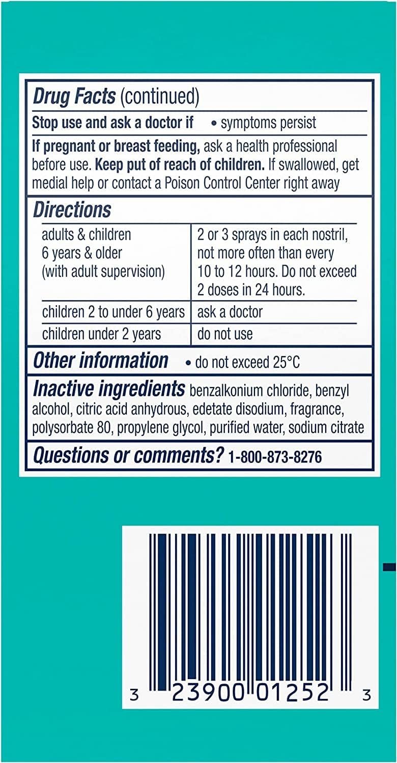 Vicks Sinex Severe Nasal Spray 0.50 oz( Pack of 3)