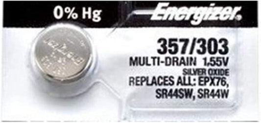 Energizer 357 / 303 SR44 AG13 Silver Oxide Watch Battery