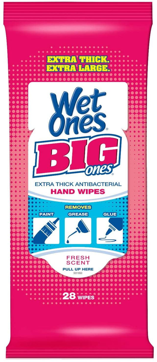 Wet Ones Big Ones Fresh Scent Antibacterial Wipes 336ct (12 x 28ct)