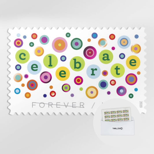 US Postal Let's Celebrate Forever First Class Postage Mailing Stamps for Invitation Wedding Celebration Party Love Valentines Graduation Announcement RSVP Scott 5434 (3 Sheet of 20) - TZ Envelope