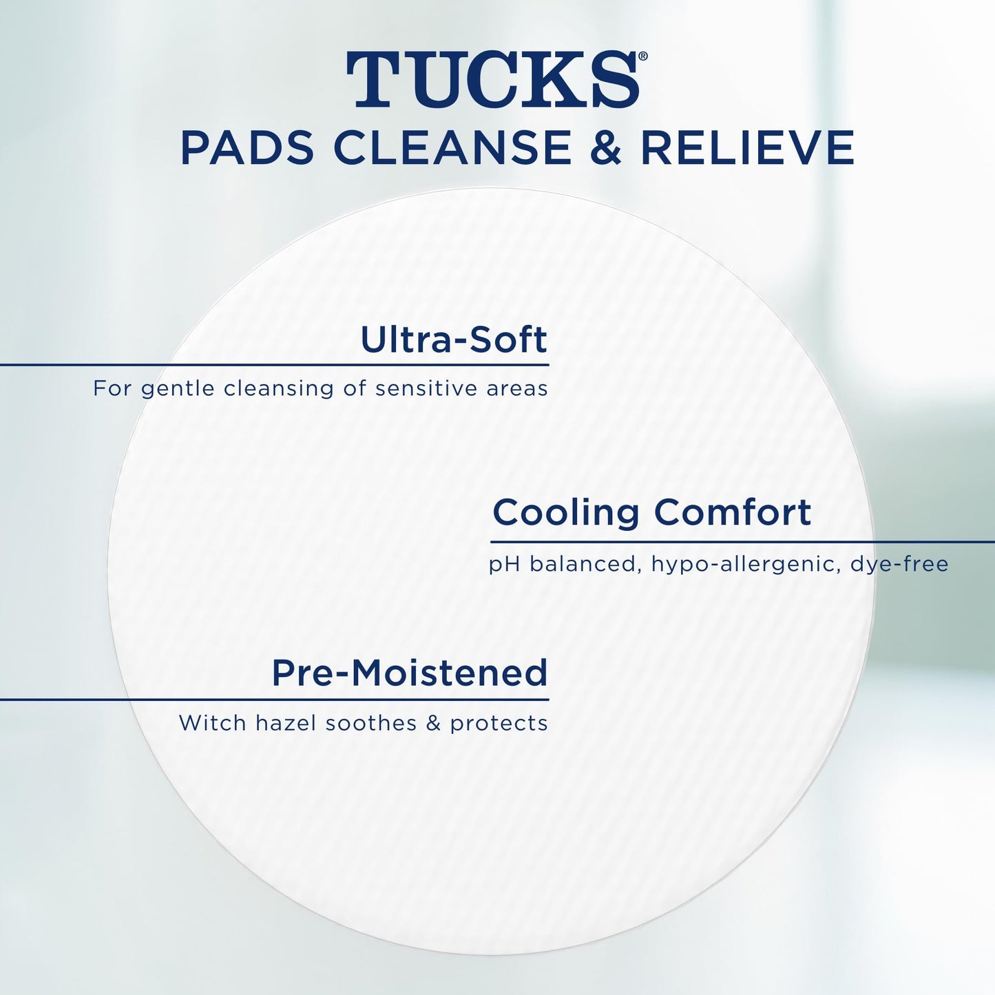 TUCKS Medicated Cooling Pads, 200 Count - Witch Hazel Pads for Sensitive Areas, Cleanse and Protect from Irritation