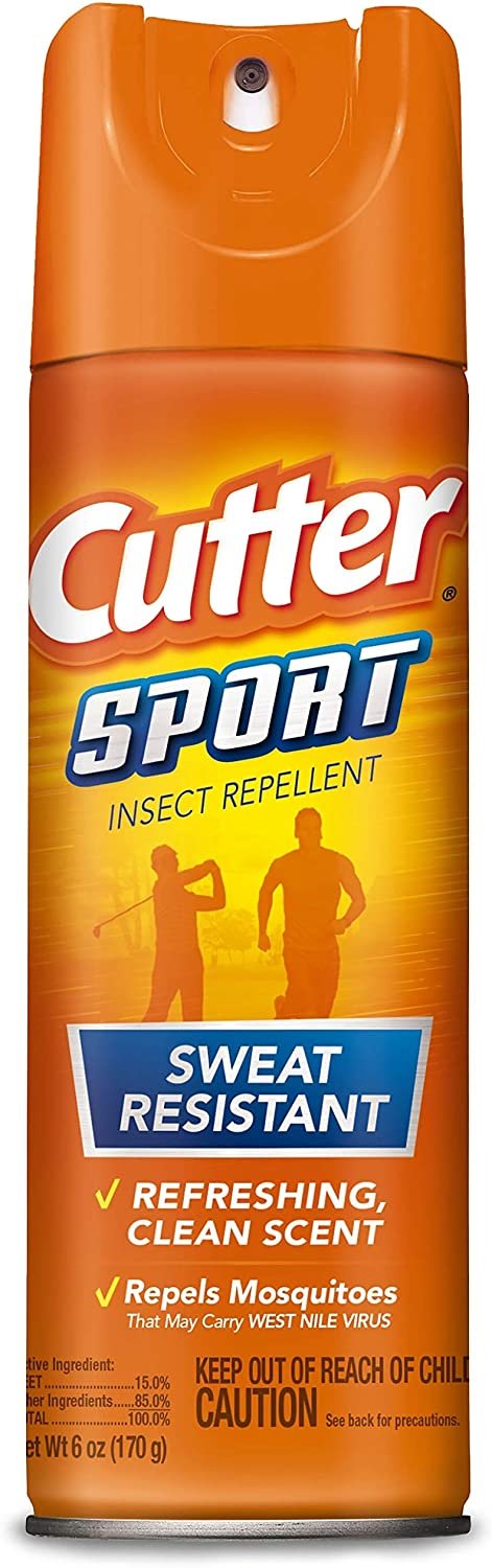 Cutter 96253 HG-96253 Sport Insect Repellent 15 Percent DEET Aerosol Spray, 6 Ounce, 6-Ounce, Orange