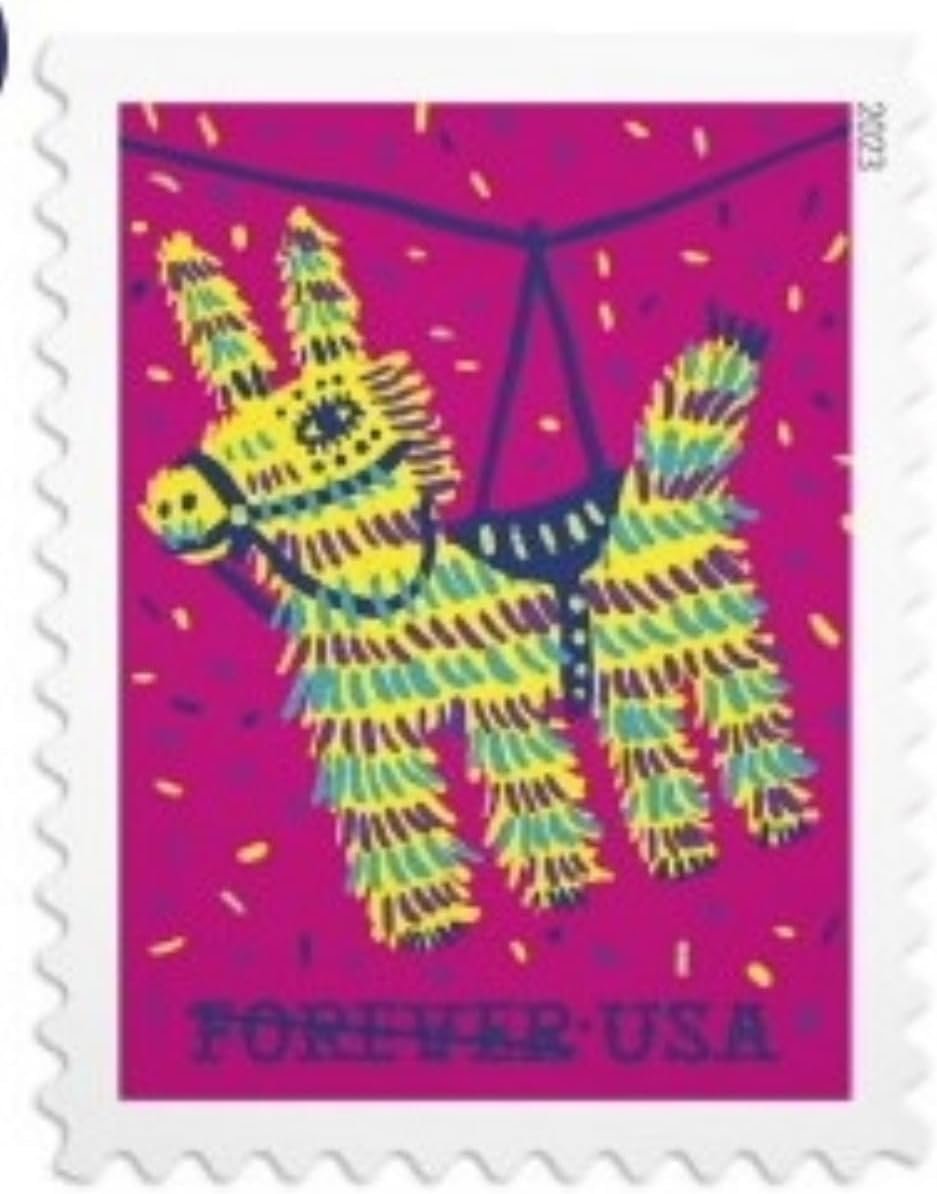 USPS Pinatas (8 pack) Forever Postage Stamps Celebrate Hispanic Heritage Latino Festive Celebration Party 2023 Scott #5812-5815