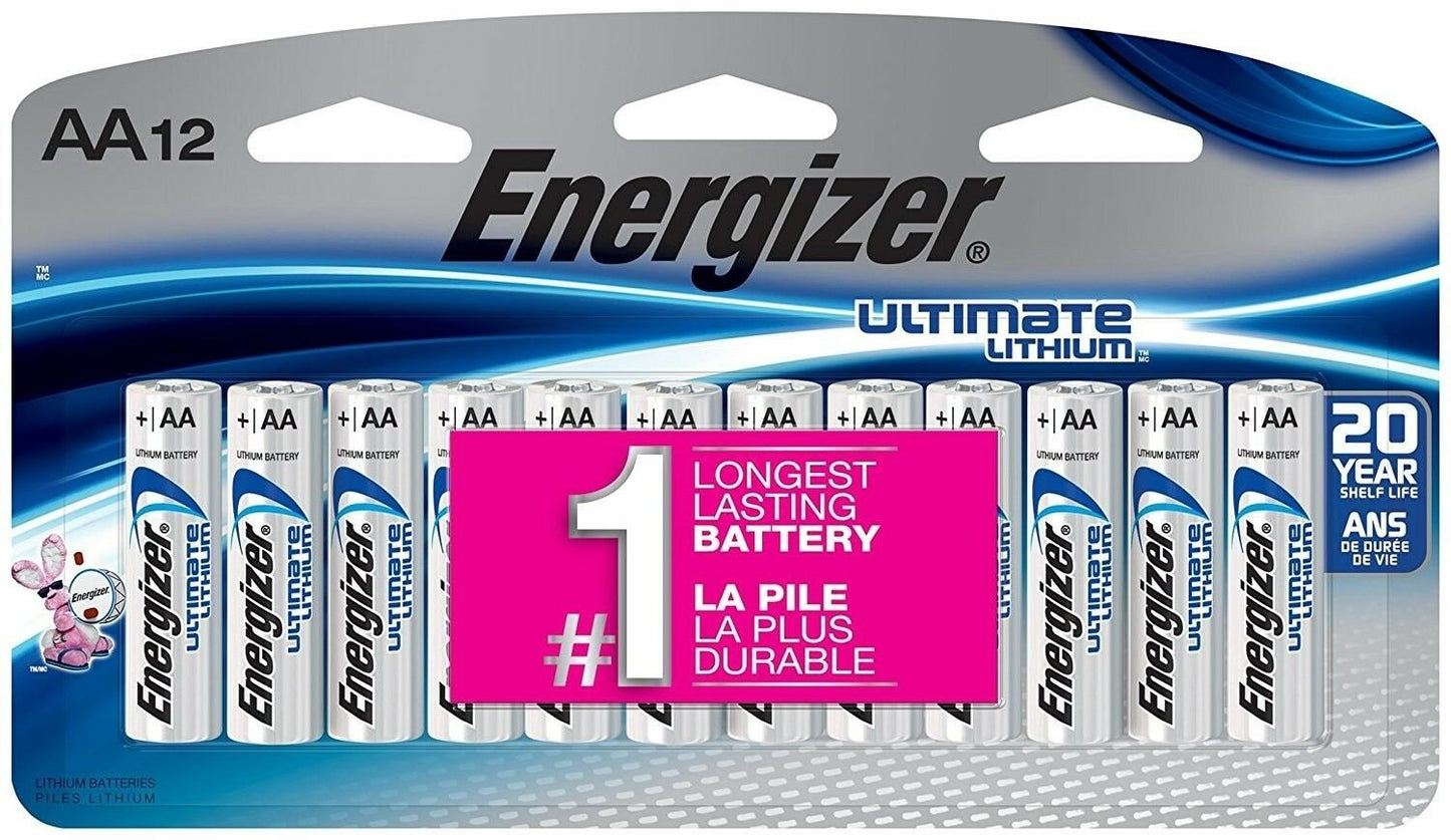 12 x Energizer Ultimate Lithium AA Battery (12-Pack) L91SBP-12 Exp 2037