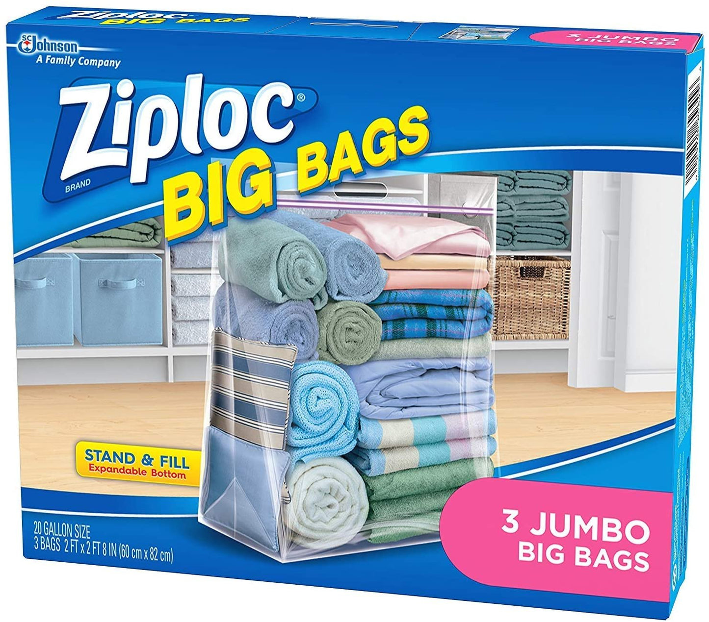 Ziploc Jumbo Big Bags 3 ea (Pack - 3)