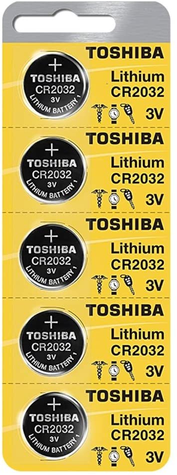 TOSHIBA CR2032 3V Lithium Battery 1PACK (5PCS) Single Use Batteries