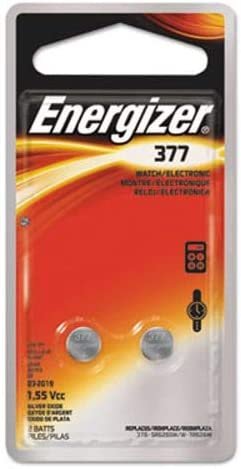 Energizer 377BPZ2 Watch/Electronic/Specialty Battery, 377, 1.5V, 2/Pack