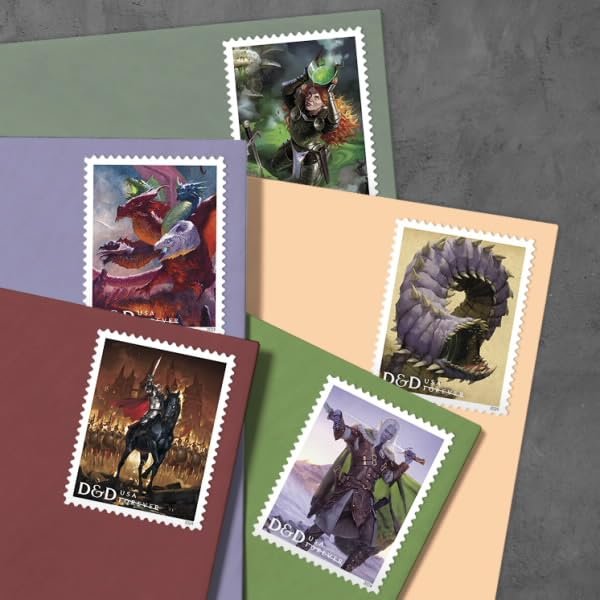 United States Postal Service Sheet of 20 Dungeons and Dragons Postage Stamps