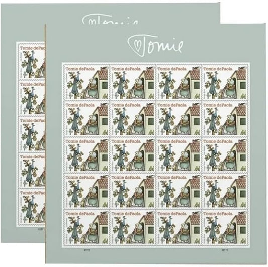 USPS Tomie dePaola (1934–2020) (2 Sheets of 20) Forever Postage Stamps Thomas Anthony Prolific Acclaimed Children's Book Author and Illustrator 2023 Scott #5797