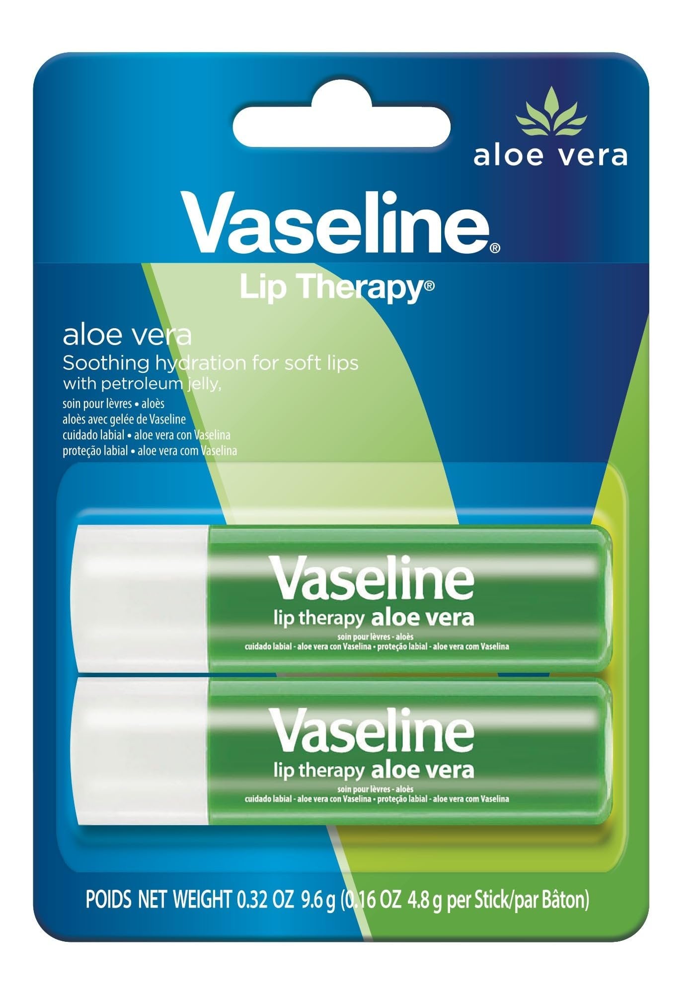 Vaseline Lip Therapy Aloe Care Twin Pack