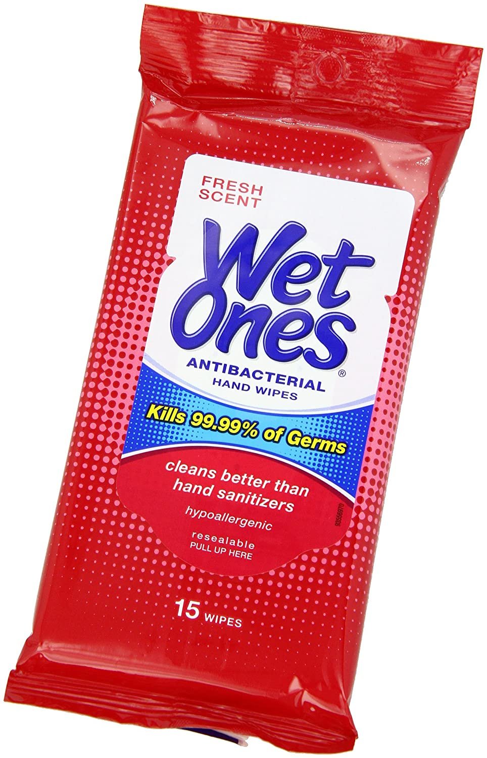 Wet Ones Antibacterial Hand Wipes Travel Pack, 15-Count (Pack of 12)(colors may vary)