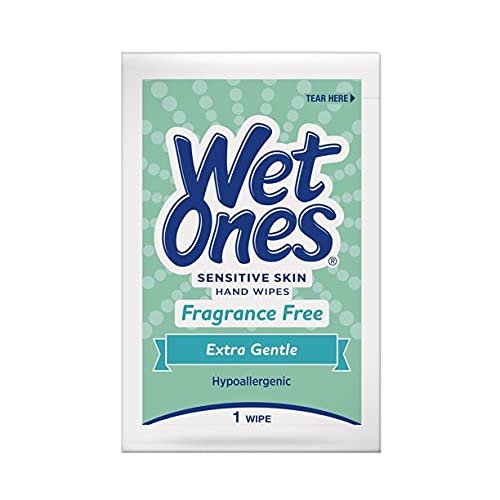 WET ONES Sensitive Skin Hand Wipes, Singles Extra Gentle Fragrance & Alcohol Free 24 ea