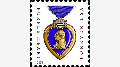 USPS Purple Heart Forever Stamps - 100 Stamps (5 Sheets of 20)