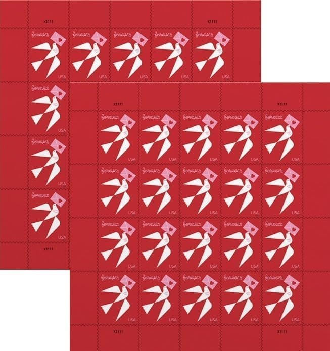 USPS Love 2024 Forever Postage Stamps, Plus Free BD Supply Envelope (100)